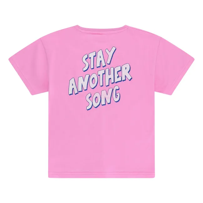 T-shirt Stay Another Song Cotone organico | Rosa