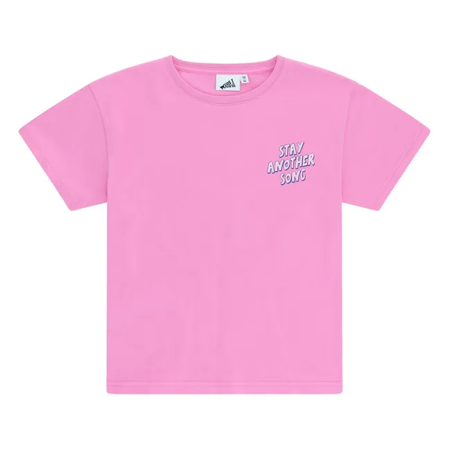 Stay Another Song T-Shirt Bio-Baumwolle | Rosa