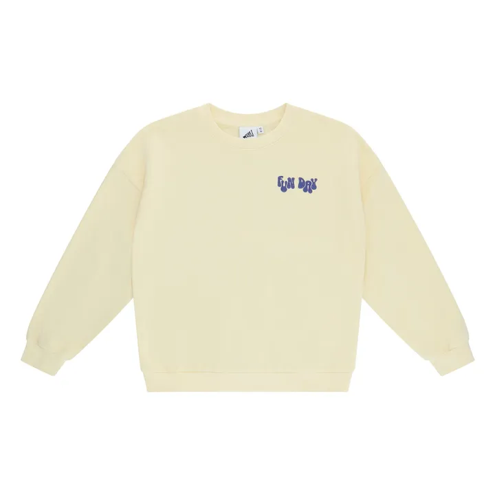 Divertida sudadera de algodón orgánico | Amarillo- Imagen del producto n°0