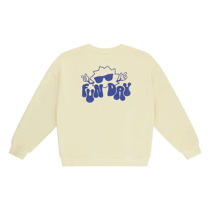 Divertida sudadera de algodón orgánico | Amarillo- Imagen del producto n°3