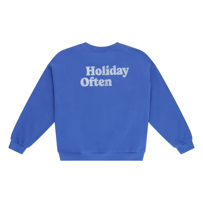 Sudadera Holiday Often de algodón orgánico | Azul