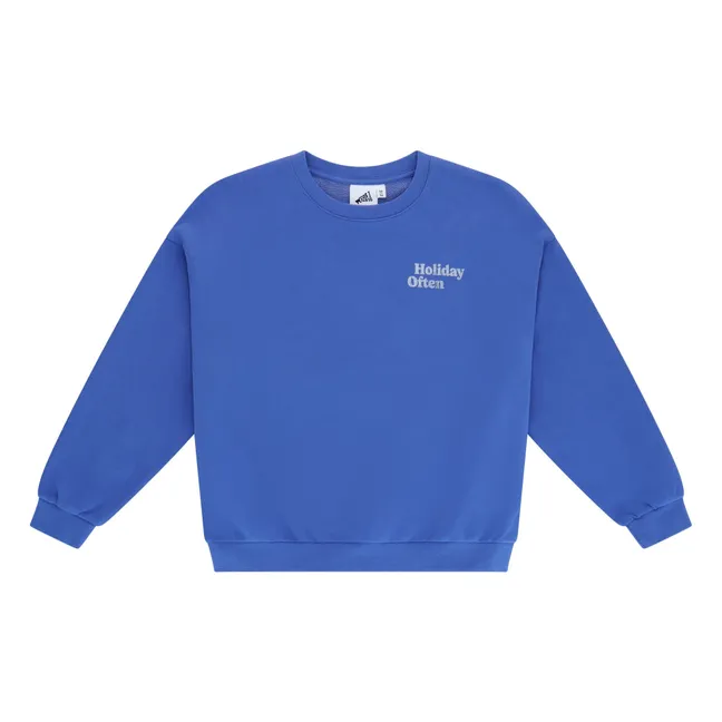 Felpa natalizia in cotone biologico | Blu