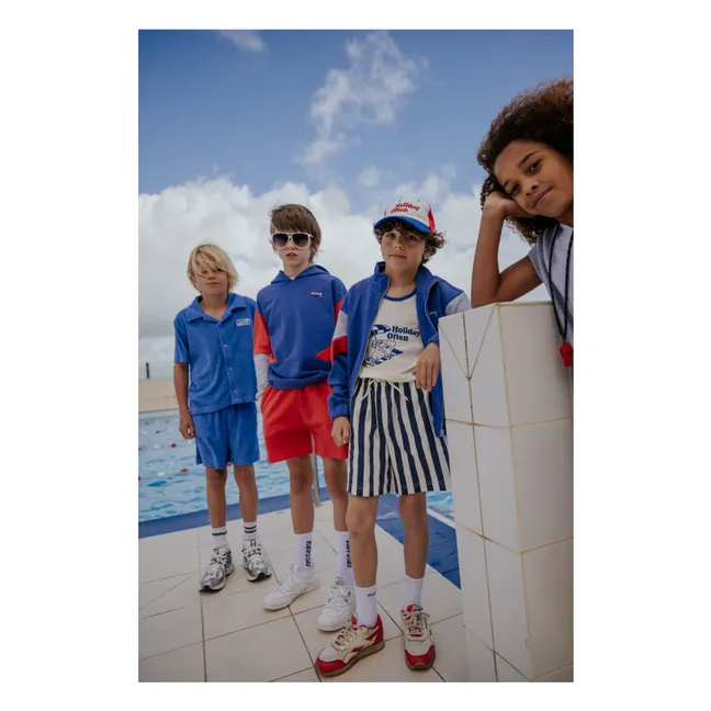 Giacca con logo in cotone biologico | Blu