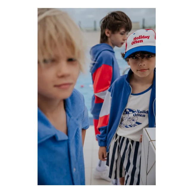Giacca con logo in cotone biologico | Blu