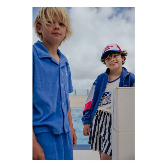 Giacca con logo in cotone biologico | Blu
