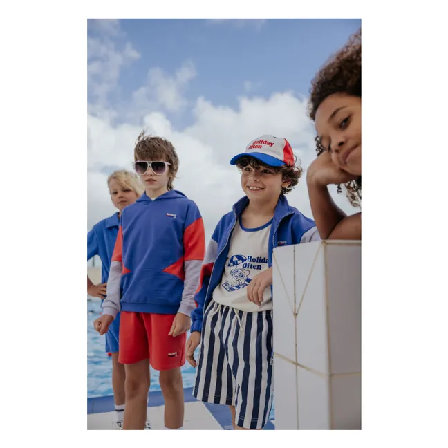 Giacca con logo in cotone biologico | Blu
