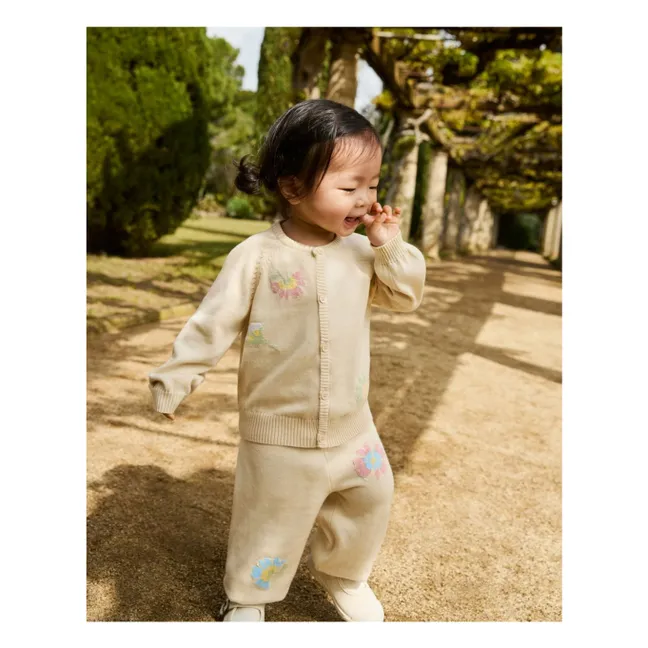 Cardigan Brody Fleur Coton Bio | Cream