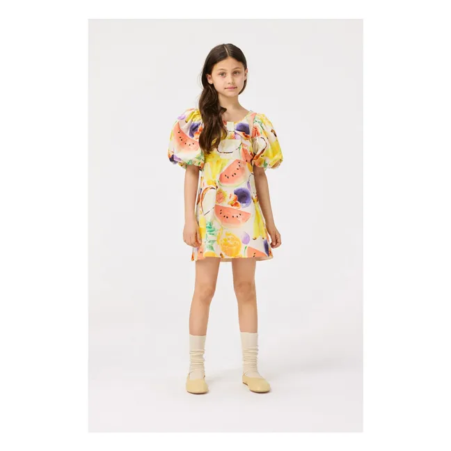 Vestido Cissy Fruit Salad Algodón orgánico | Crema