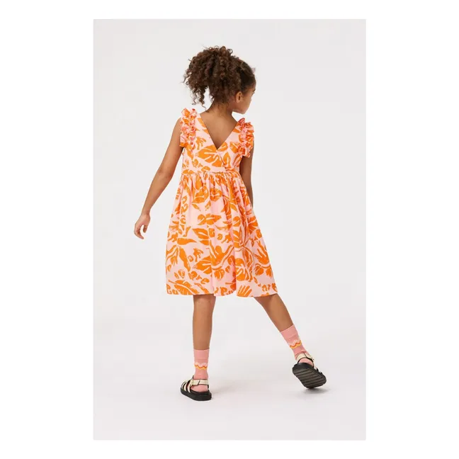 Robe Cicely Coton Bio | Rose pêche