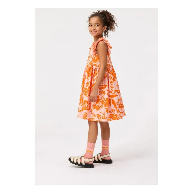 Robe Cicely Coton Bio | Rose pêche