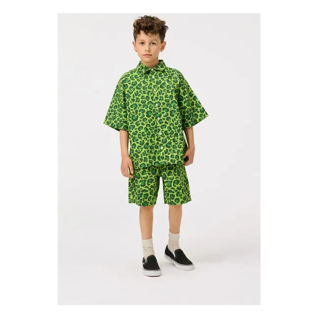 Chemise Richie Jaguar Coton Bio | Vert fluo