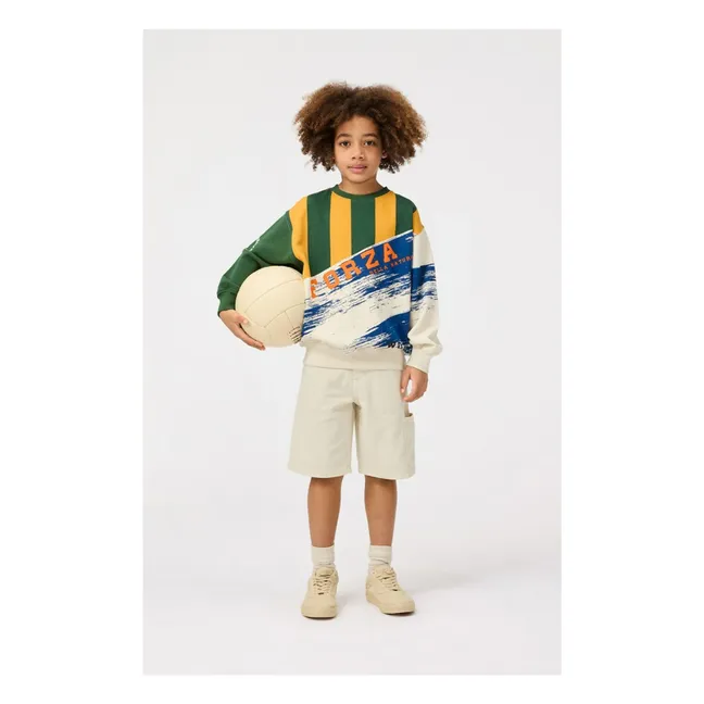 Monti Mash Up Organic Cotton Sweatshirt | Green