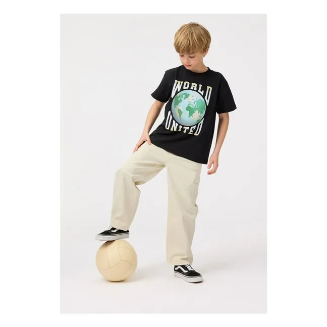T-Shirt Riley United World Bio-Baumwolle | Schwarz