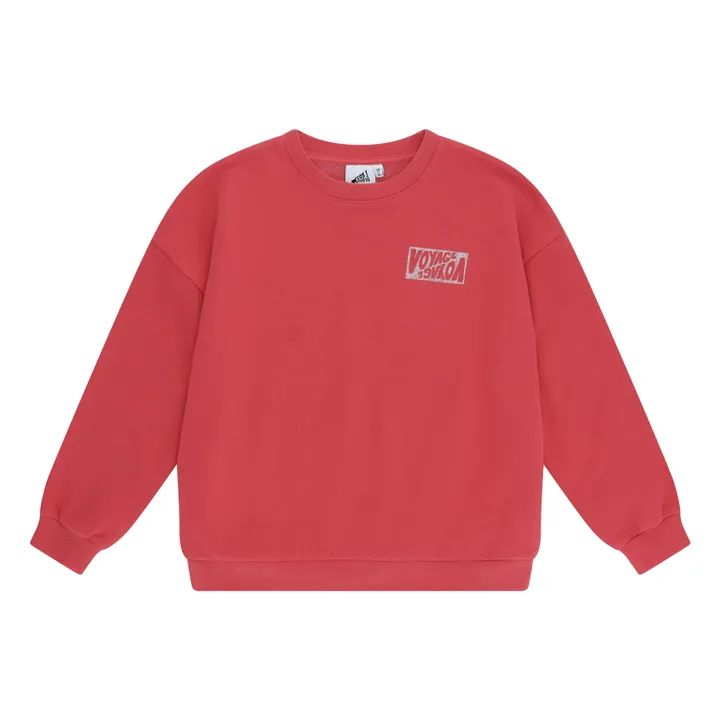 Sudadera de viaje de algodón ecológico | Rojo- Imagen del producto n°0