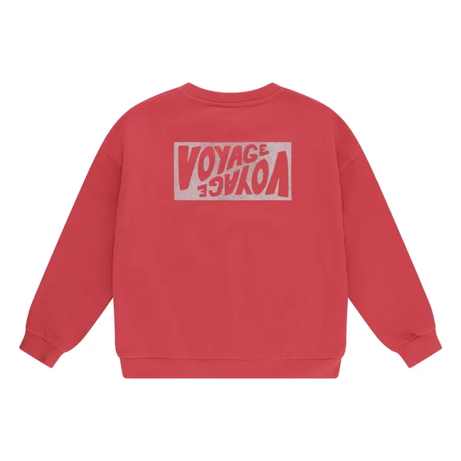 Sudadera de viaje de algodón ecológico | Rojo