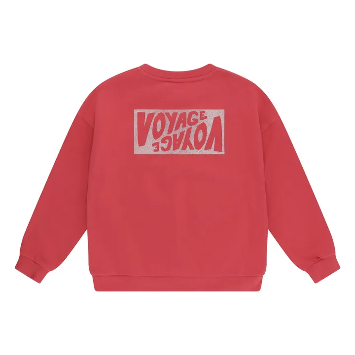 Sudadera de viaje de algodón ecológico | Rojo- Imagen del producto n°3