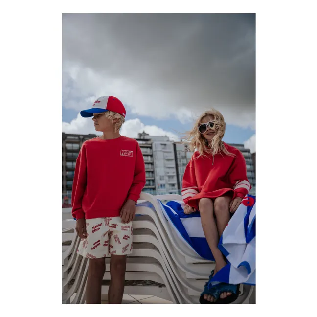 Sudadera de viaje de algodón ecológico | Rojo