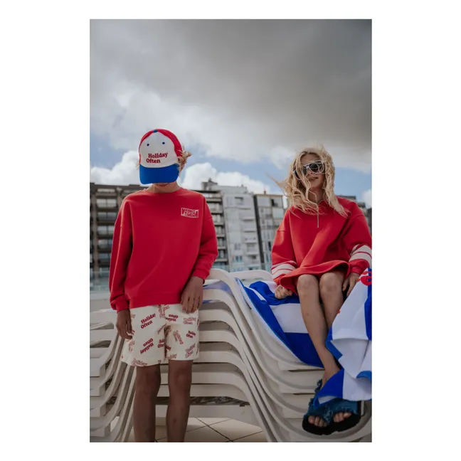 Sudadera de viaje de algodón ecológico | Rojo