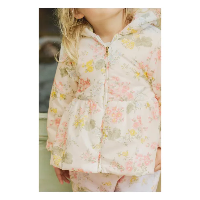 Coupe Vent Fleuri | Ecru