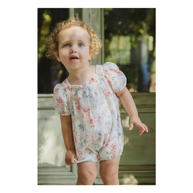 Openwork romper | White