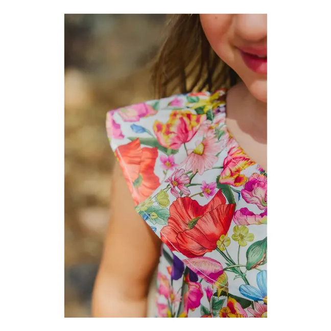 Liberty floral dress | Coral