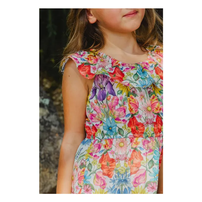Liberty floral dress | Coral
