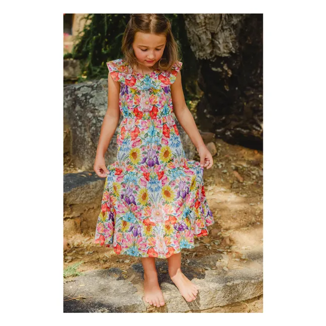 Liberty floral dress | Coral