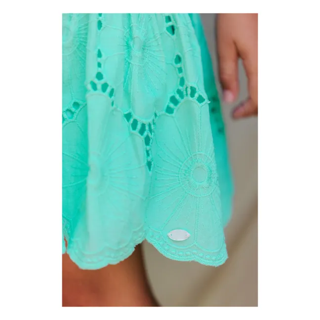 Robe Camomille Volants | Turquoise