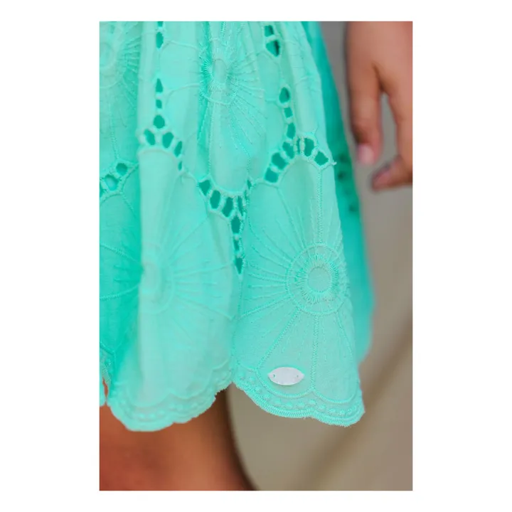 Robe Camomille Volants | Turquoise- Image produit n°6