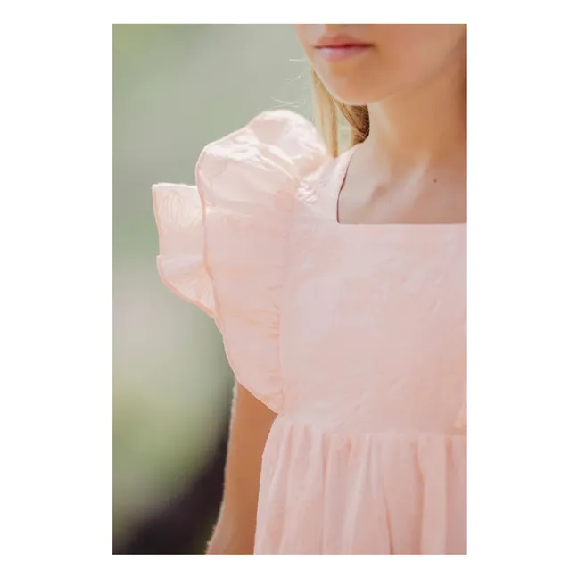 Long ruffled dress | Pink