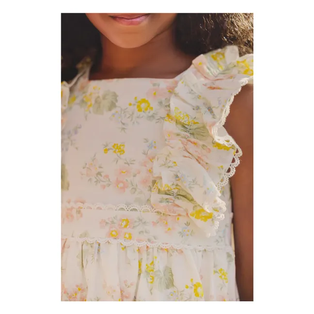 Ruffle dress | Ecru