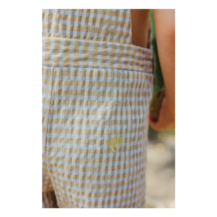 Salopette Vichy | Jaune- Image produit n°5