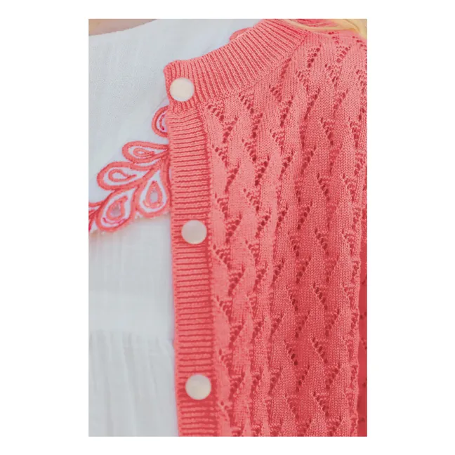 Knitted Cardigan | Coral