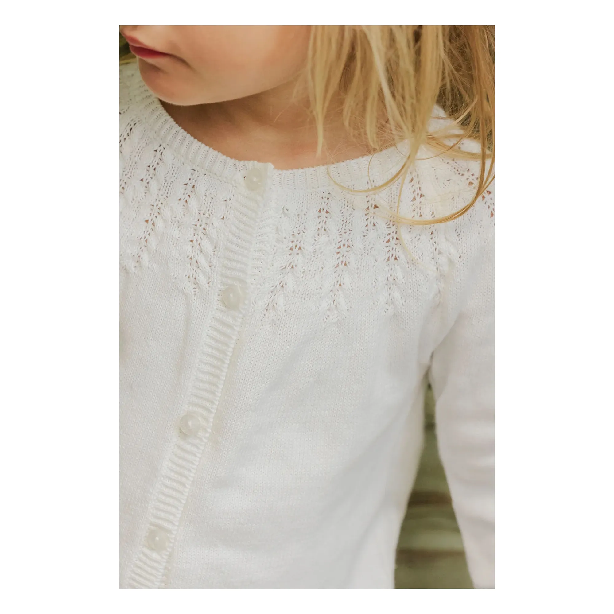 Gilet Maille | Blanc- Image produit n°2