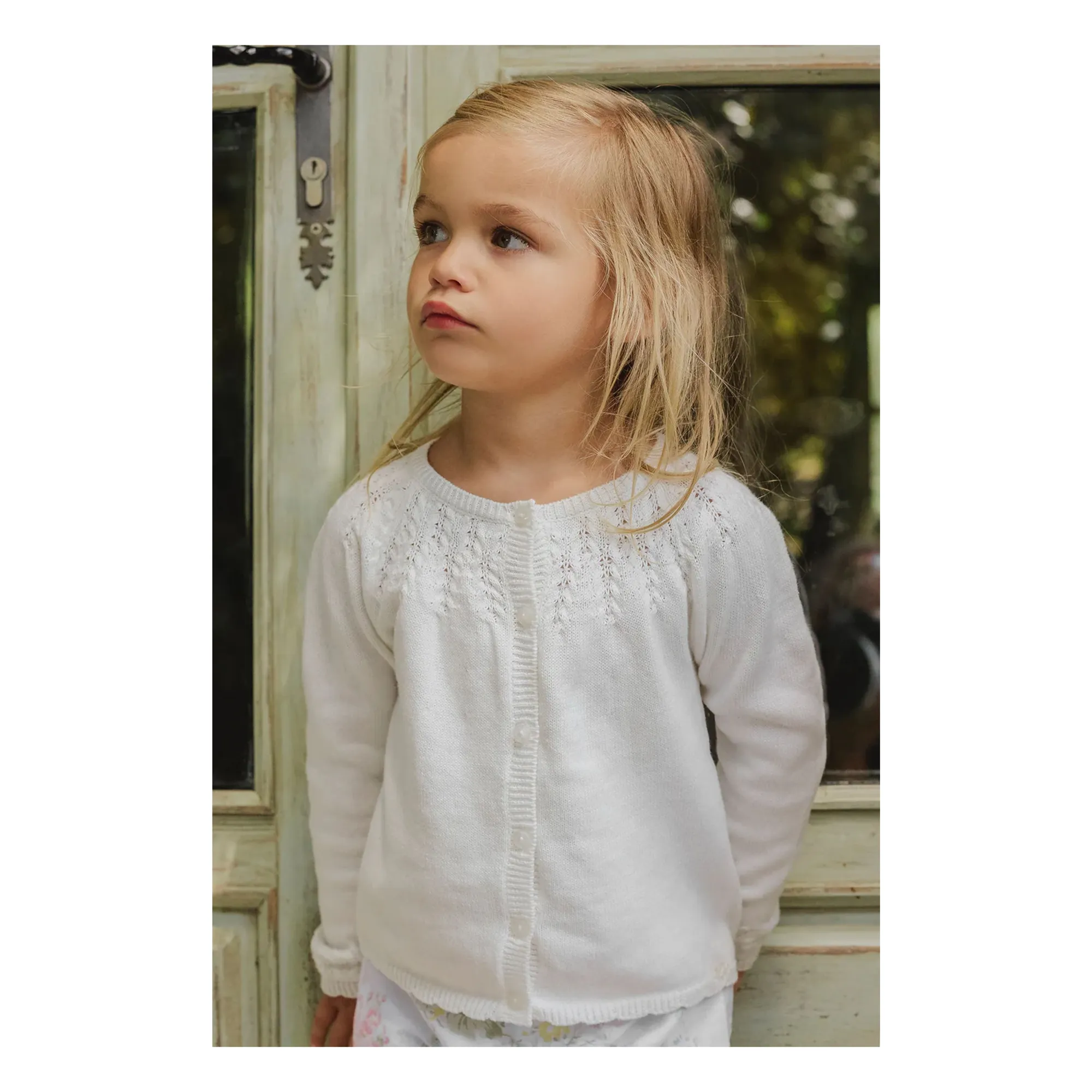 Gilet Maille | Blanc- Image produit n°1