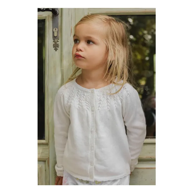 Knitted cardigan | White