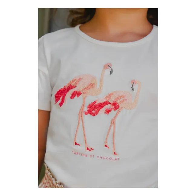 T-Shirt Flamingos | Seidenfarben