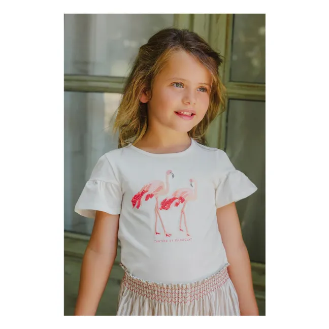 T-Shirt Flamingos | Seidenfarben