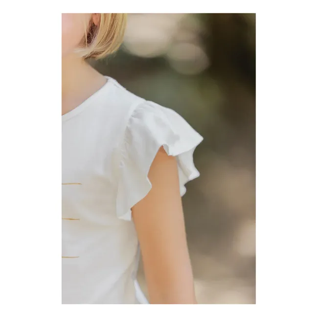 T-shirt Volants | Ecru