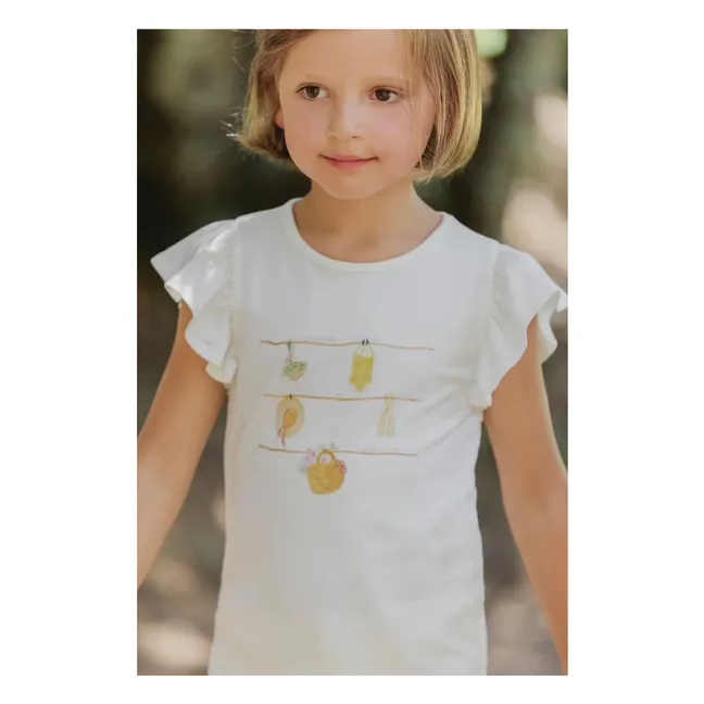 T-shirt Volants | Ecru