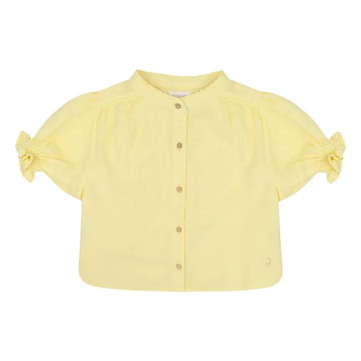 Blouse Blossom Coton Bio | Jaune pâle- Image produit n°0