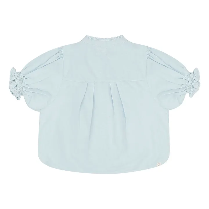 Camicetta in cotone biologico Blossom | Azzurro- Immagine del prodotto n°1