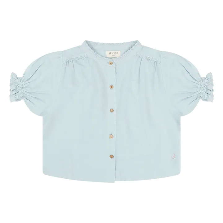 Camicetta in cotone biologico Blossom | Azzurro- Immagine del prodotto n°0