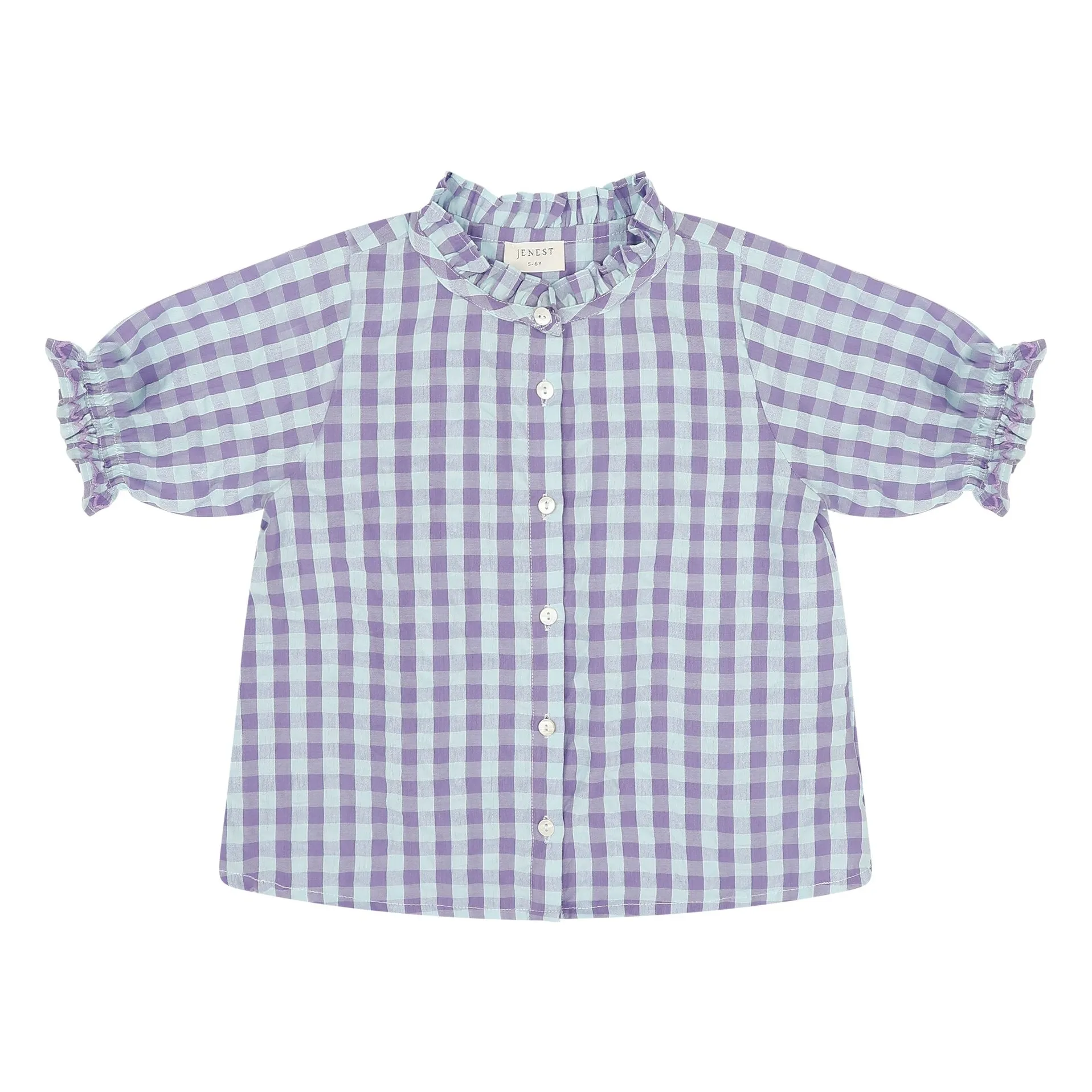 Jenest Light Blue Chloe Vichy Blouse