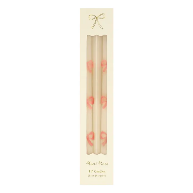 Kerzen Pink Bow - 2er-Set