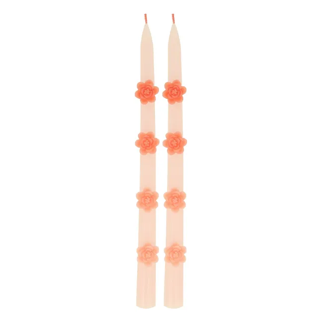 Kerzen Blumen - 2er-Set