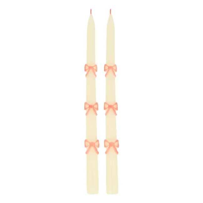 Kerzen Pink Bow - 2er-Set