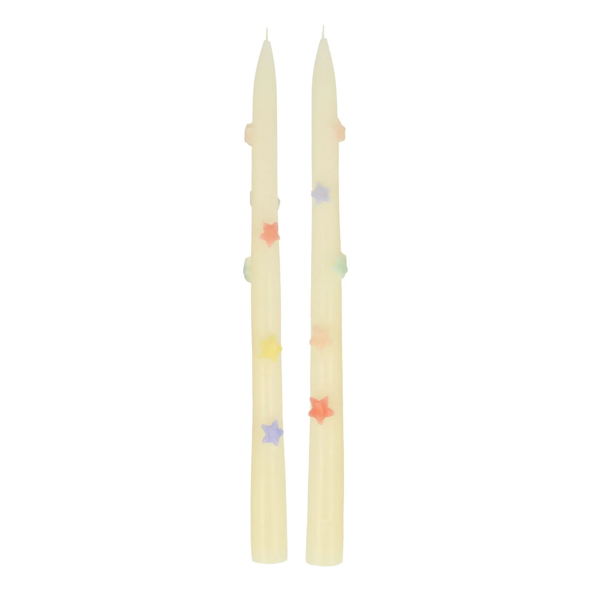 Meri Meri Multicoloured Star Candles - Set Of 2