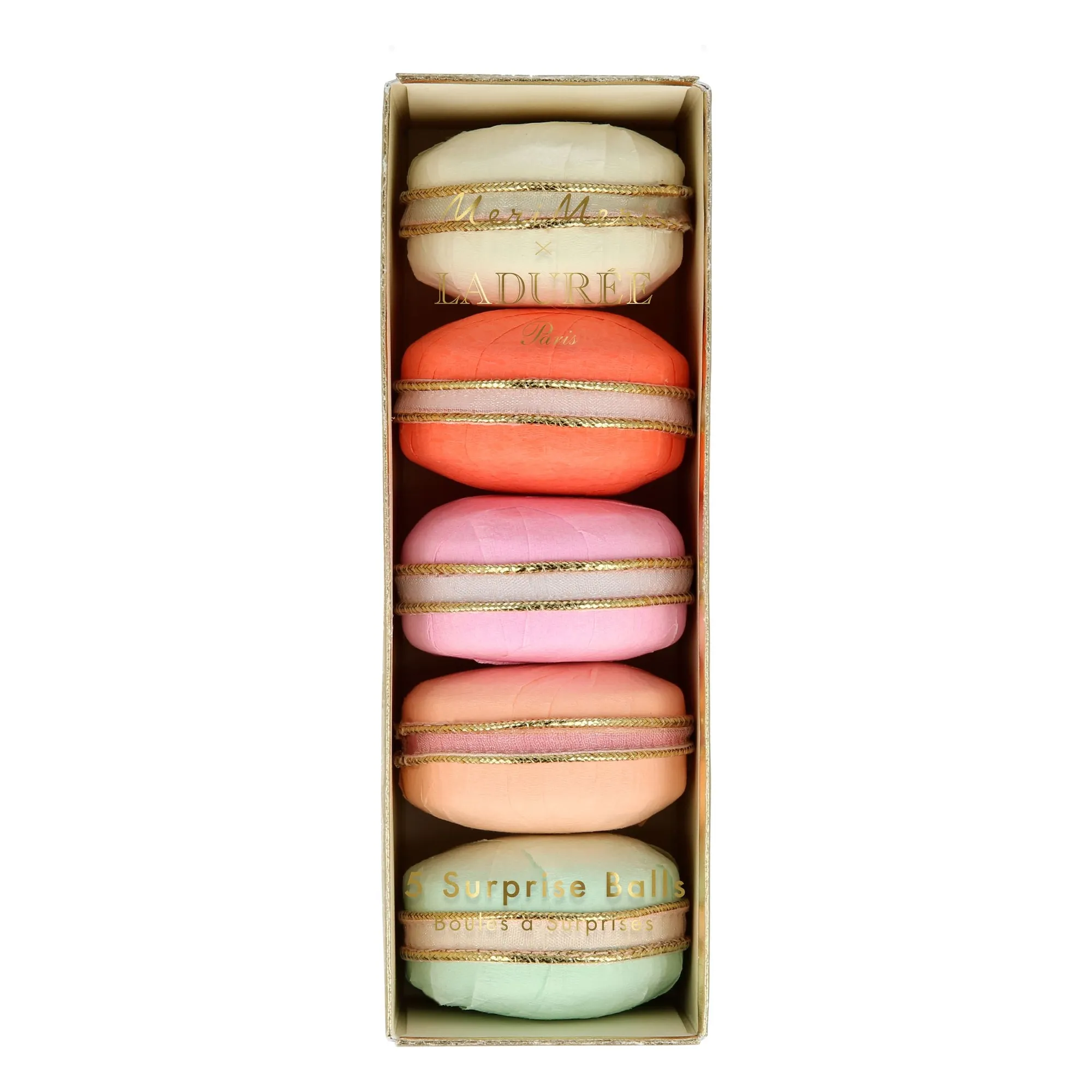 Meri Meri Multicoloured Macarons Surprises - X Ladurée - Set Of 5