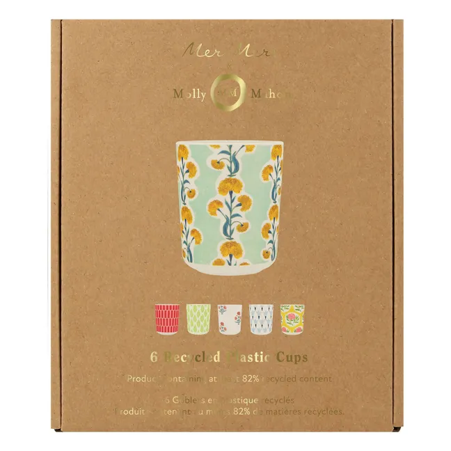 Vasos reutilizables - Meri Meri x Molly Mahon - Set de 6